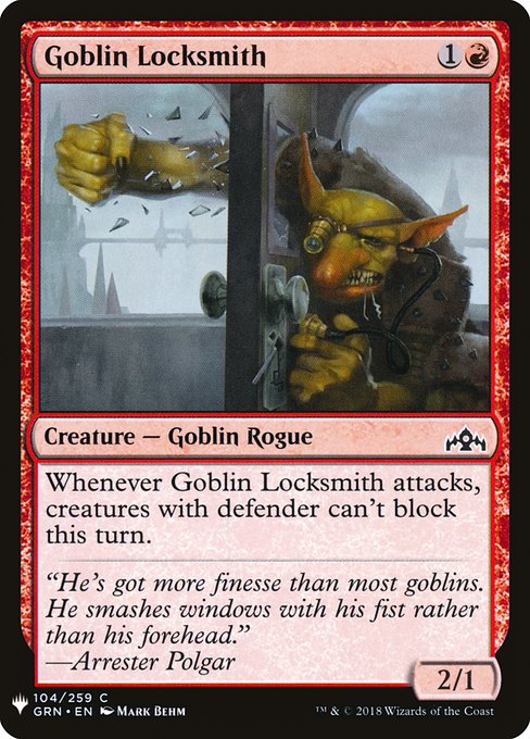 《ゴブリンの鍵師/Goblin Locksmith》[PWシンボル付き再版] 赤C